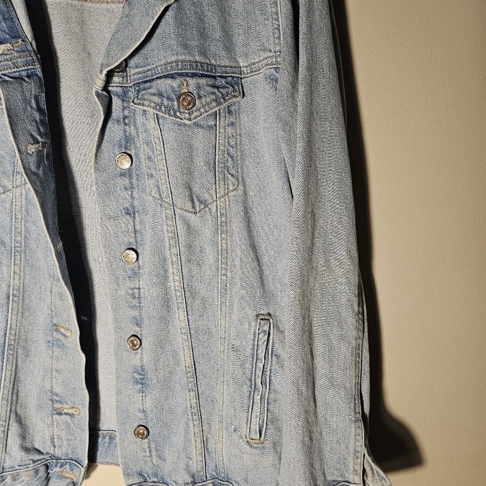 Forever 21 Los Angeles light wash denim jacket womens size s. - Picture 6 of 16